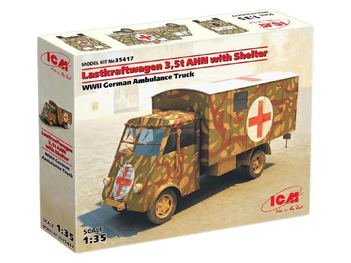 Icm Lastkraftwagen 3,5 T Ahn With Shelter, Wwii German Ambulance Truck