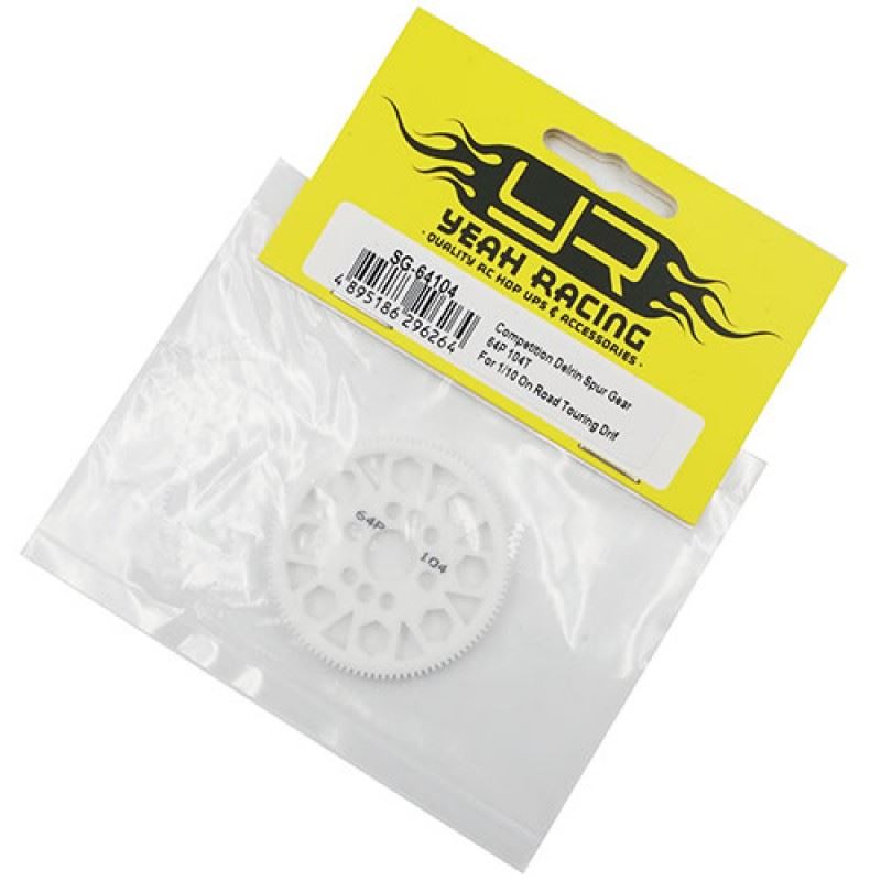 Yeah Racing Competition Delrin Spur Gear 64P 104T For 1/10 On Road Touring Drift