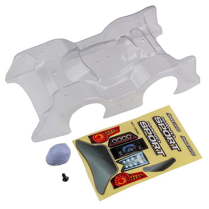Team Associated Nano Sport Clear Bodyshell With Decals