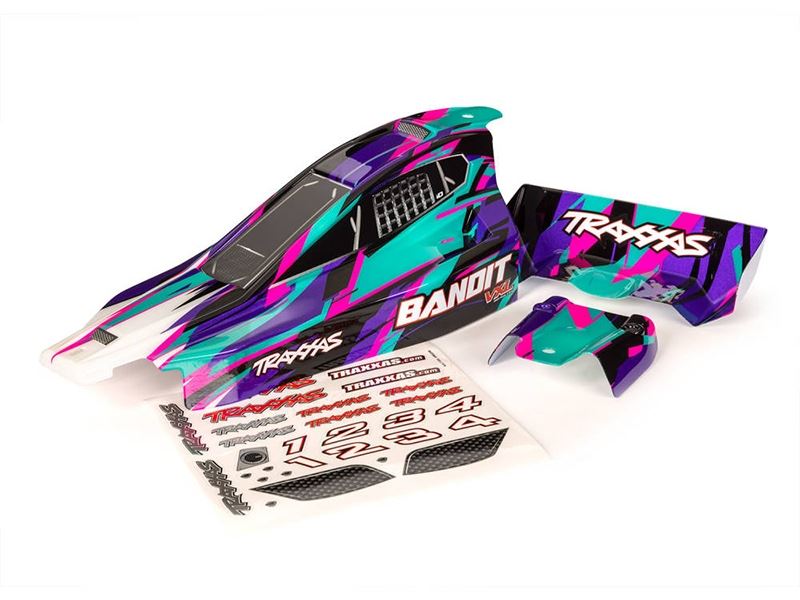 Traxxas Pre-Painted Bandit VXL Bodyshell with Wing - Purple