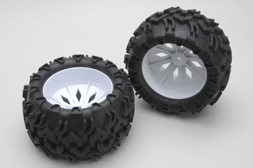 River Hobby Wheels and Tyres White(Pair)- Blaze