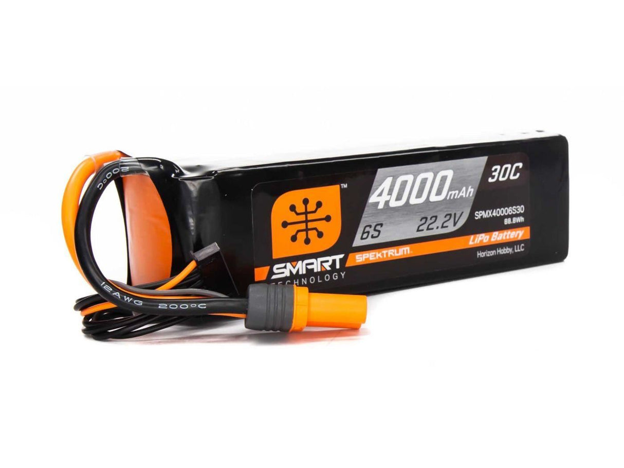 Spektrum 4000mAh 6S 22.2V Smart LiPo Battery 30C; IC5