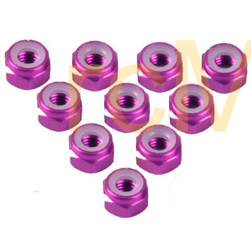 Yeah Racing 4mm Aluminium Lock Nut (PP)