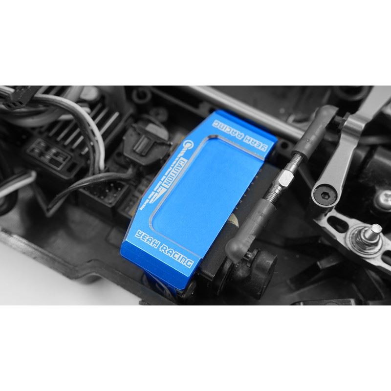 Yeah Racing Aluminum Servo Mount For Tamiya TT02 Series Black