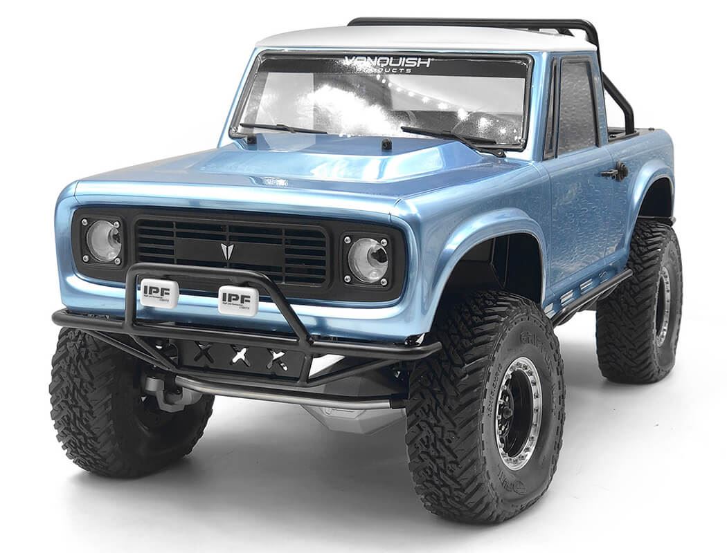 RC4WD TRI-X STEEL STINGER FRONT BUMPER W/IPF LIGHTS FOR VANQUISH VS4-10 ORIGIN BODY (BLACK)