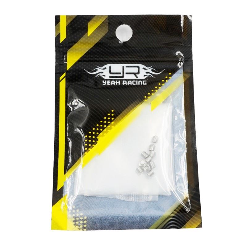 Yeah Racing Stainless Steel M3x3mm Hex Socket Screws 10 pcs