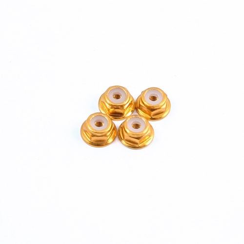 Fastrax M2 Gold Flanged Locknuts 4Pcs