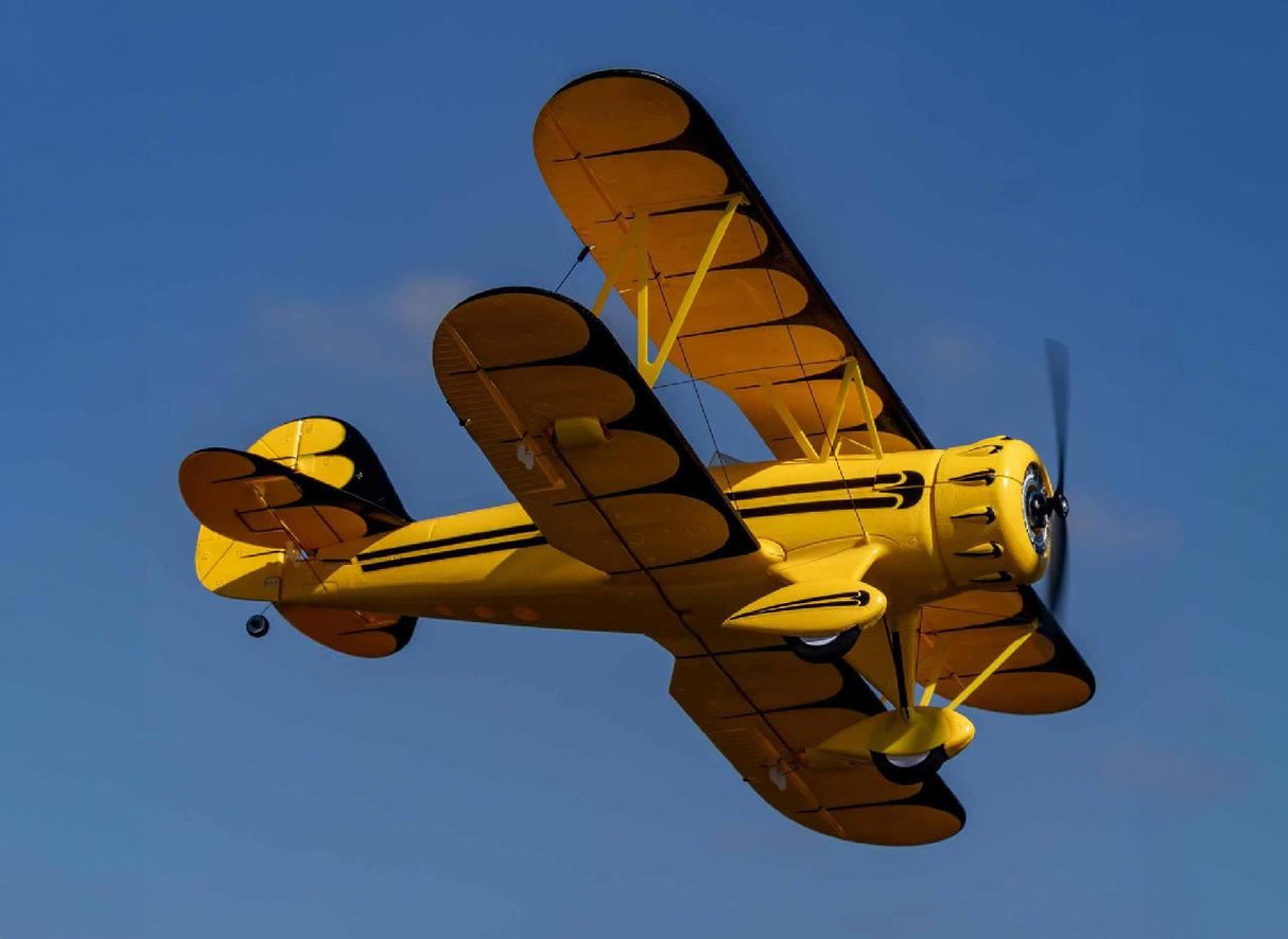 E Flite UMX WACO BNF Basic with AS3X and SAFE Select, Yellow