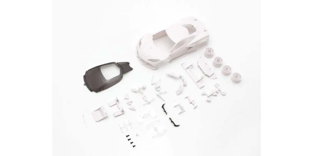 Bodyshell Chevrolet Corvette C8-R Mini-Z + 2Wd Rims (White Body)