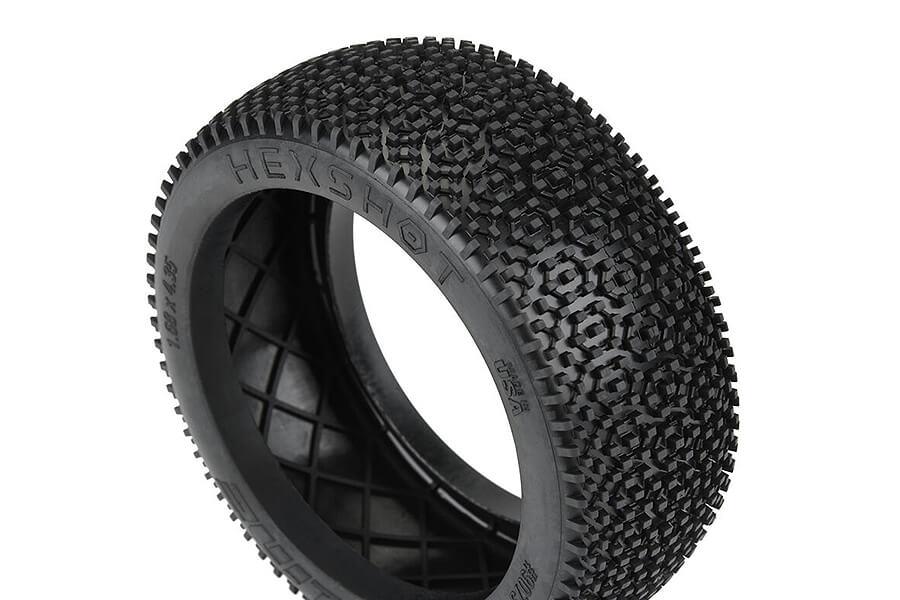PROLINE 'HEX SHOT' M3 SOFT 1/8 BUGGY TYRES W/CLOSED CELL