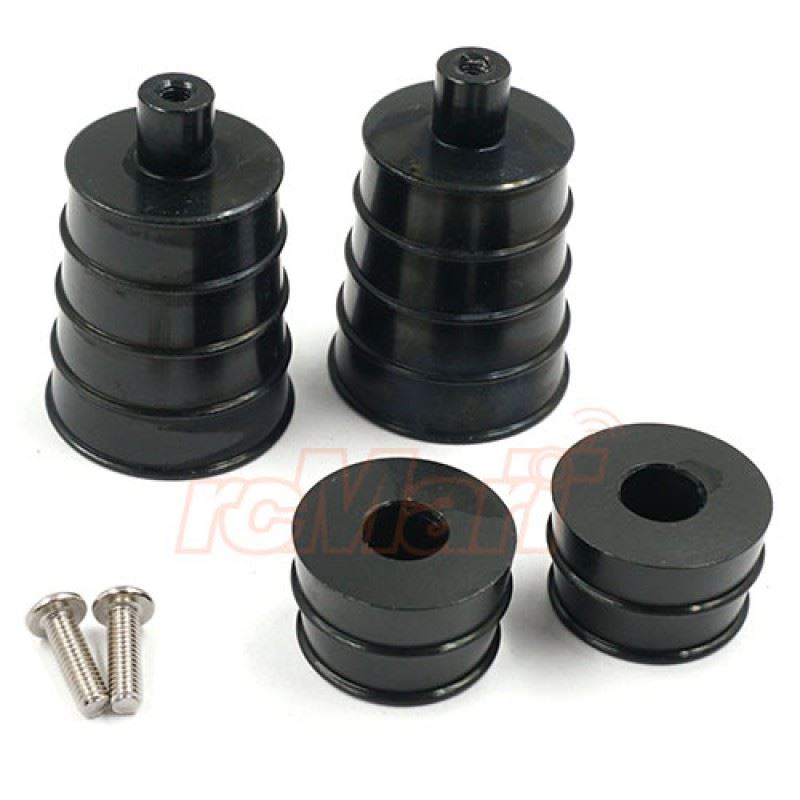 Yeah Racing Aluminum Muffler 2pcs For Tamiya WR02 WR02CB Black