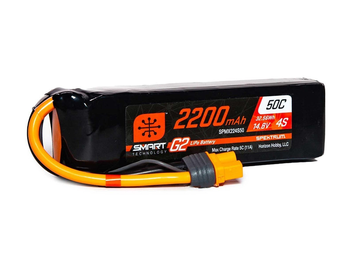 Spektrum 2200mAh 4S 14.8V SMART G2 50C IC3 -