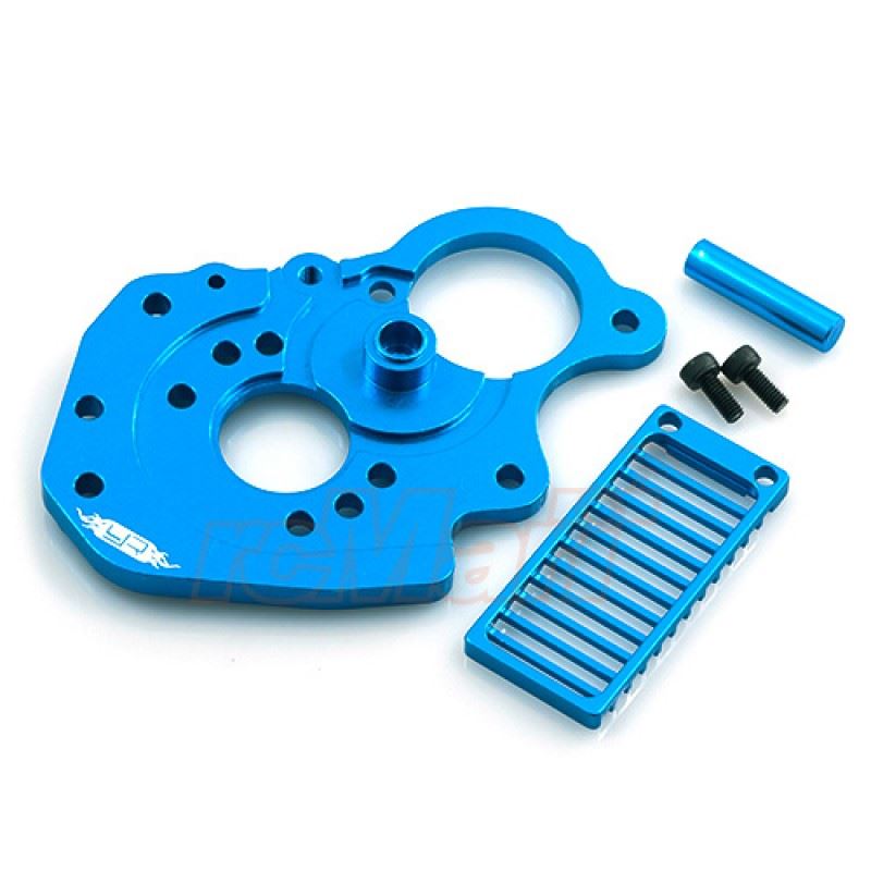 Yeah Racing Aluminum Single Piece Motor Mount with Heat Sink (BU) for Tamiya M06