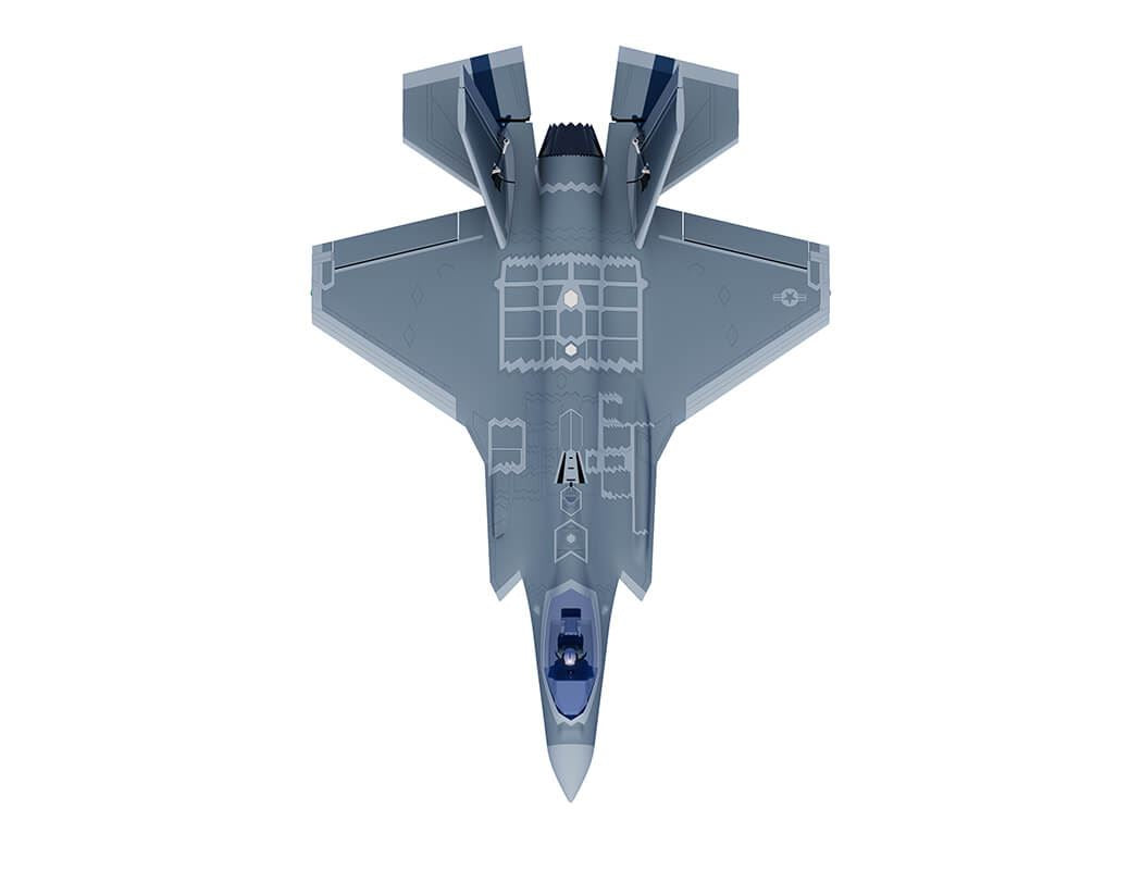 Xfly 64Mm F-35 Lightning Edf 750Mm No Retract Without Tx/Rx/Batt