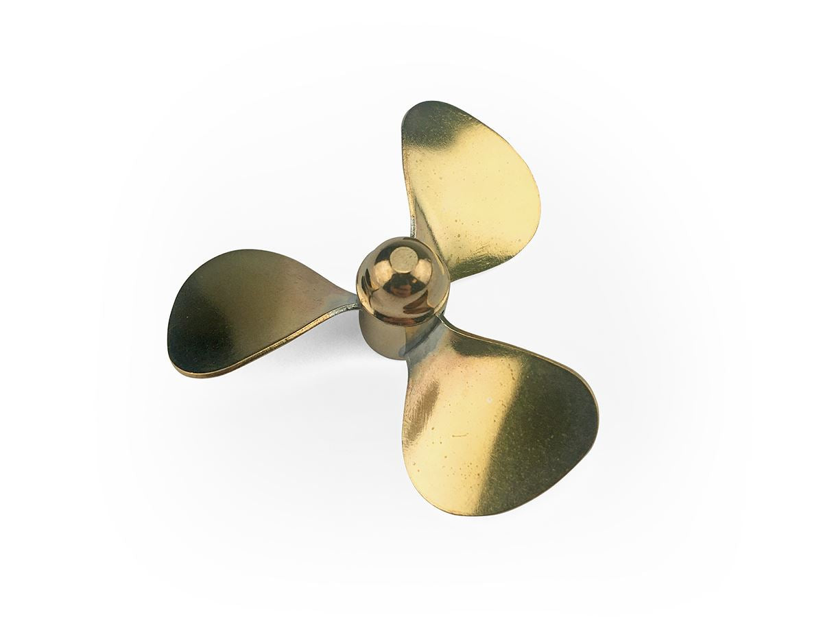 Radio Active Brass Propeller (Classic), 3 Blade, 50mm, M4, RH