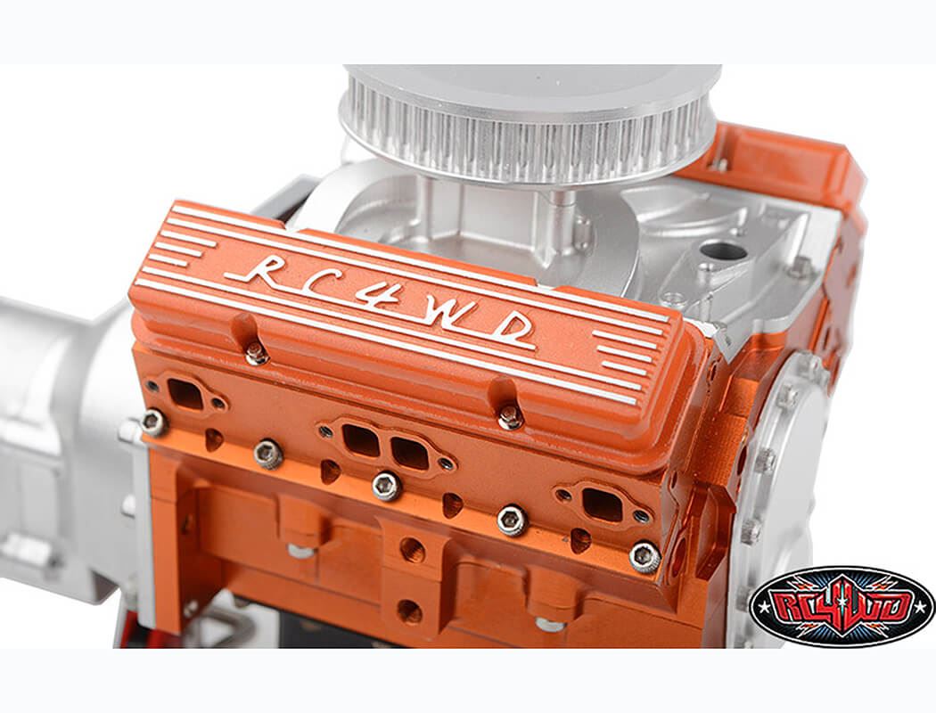 Rc4Wd Aluminium Valve Covers For Scale V8 Engine (Orange)