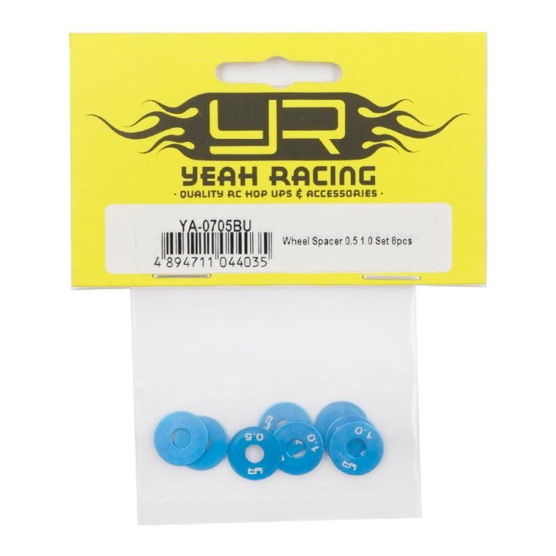 Yeah Racing Aluminum Wheel Spacer 0.5 1.0 Set 8pcs