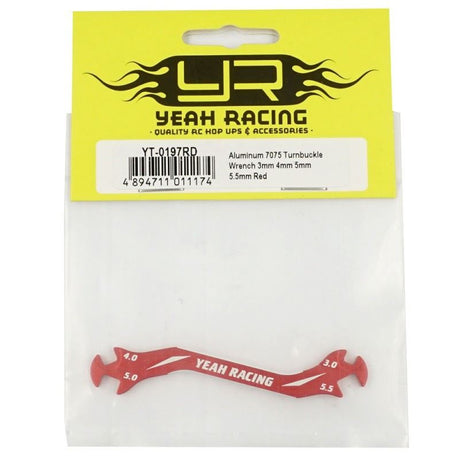 Yeah Racing Aluminum 7075 Turnbuckle Wrench 3mm 4mm 5mm 5.5mm Red
