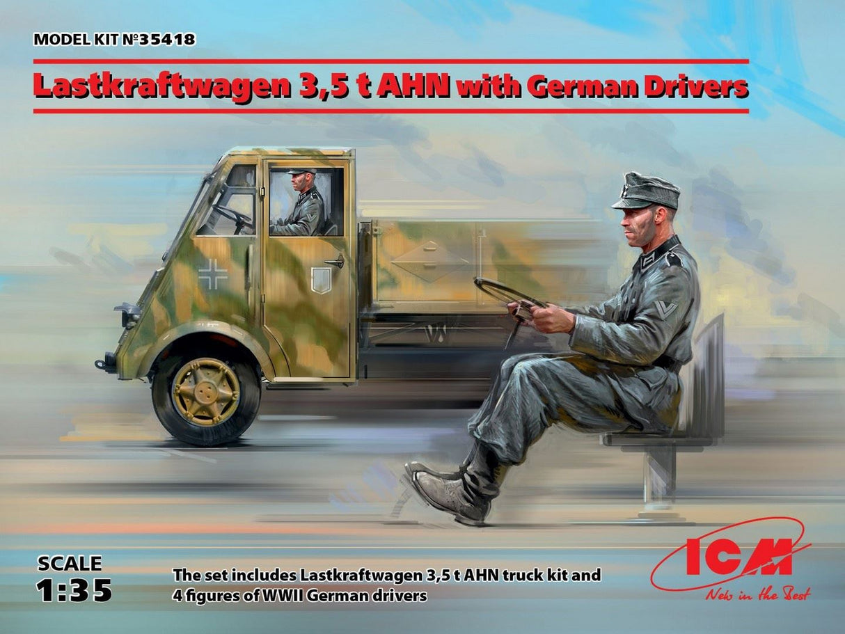 Icm Lastkraftwagen 3,5 T Ahn With 4 German Driver Figures