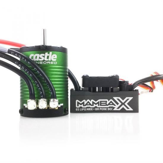 CASTLE Mamba X, Sensored, 25.2V WP Esc & 1406-6900kV Combo (CC010-0155-03)