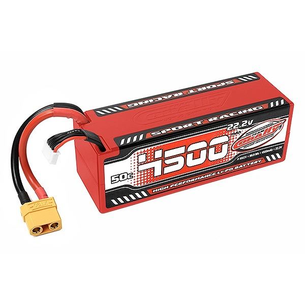 Corally Sport Racing 50C Lipo Battery 4500Mah 22.2V Stick 6S Hardwire Xt90
