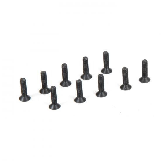 TLR Flat Head Screws, M2.5 x 10mm (10)