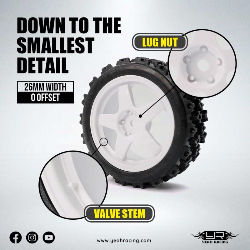 Yeah Racing 1/10 Mitubishi Lancer Evo Iv Rally Catalunya 1997 #1 Clear Body W/Rims Set