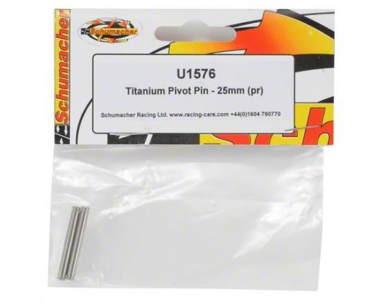 Schumacher Titanium Pivot Pin; purple - 25mm (pr)