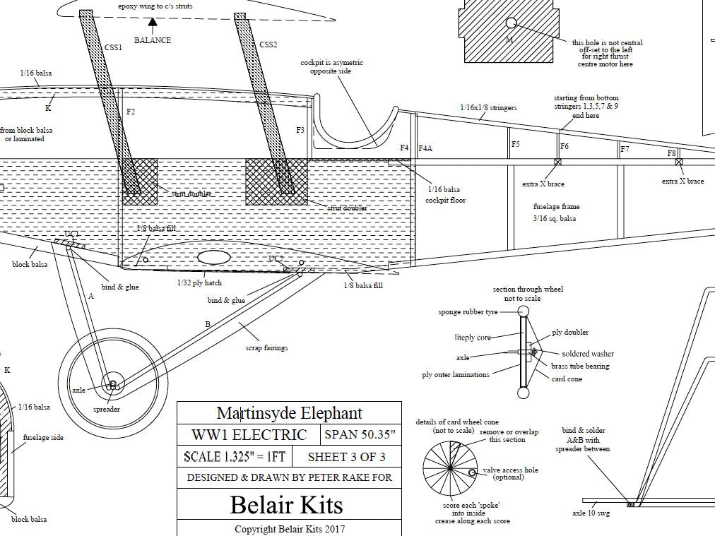 BAIR Martinsyde Elephant - 50in electric scale kit