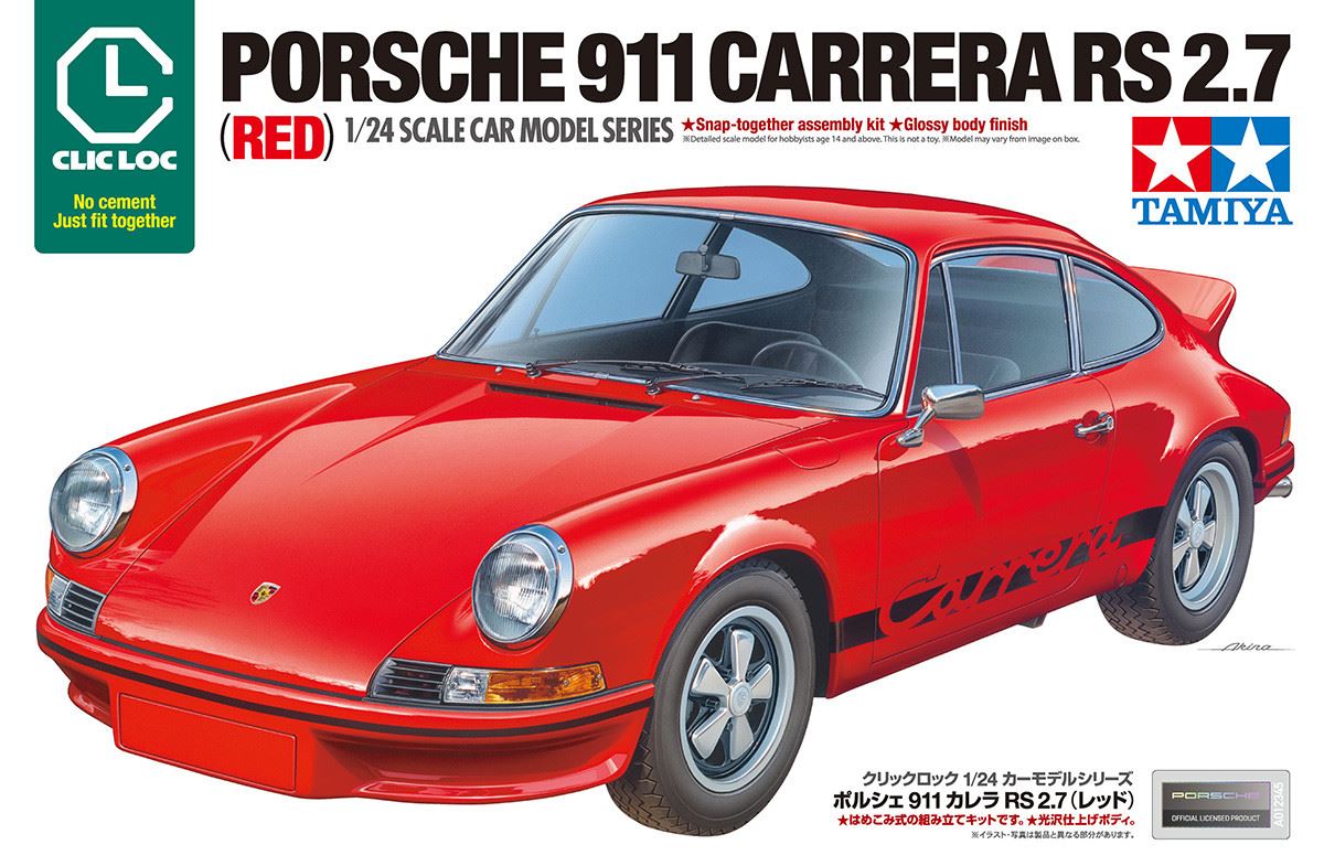 Tamiya 1/24 Porsche 911 Carrera Rs 2.7 Red (Clic Loc)