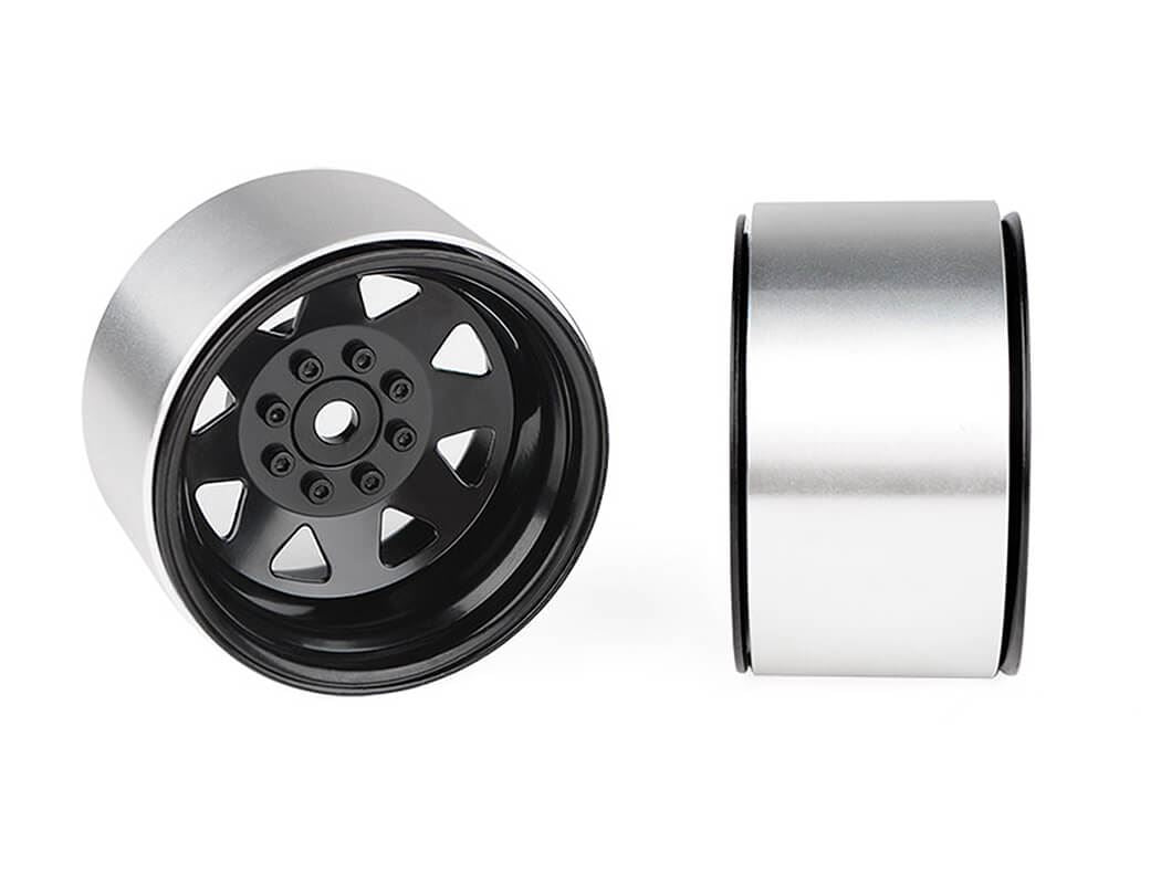 Rc4Wd 8Lug Deep Dish Wagon 1.9 Steel Stamped B/L Wheels Black