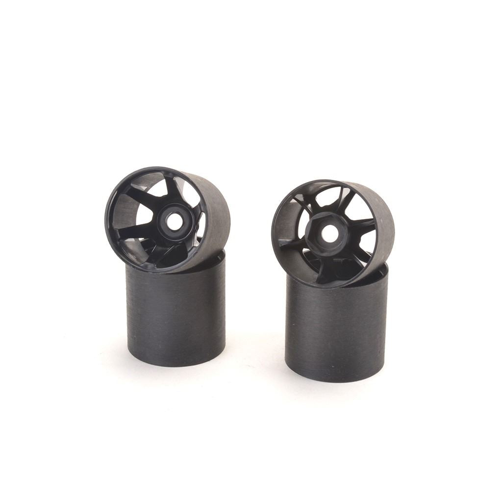 1/12 Hex Rear Rims - Black - 2 pairs