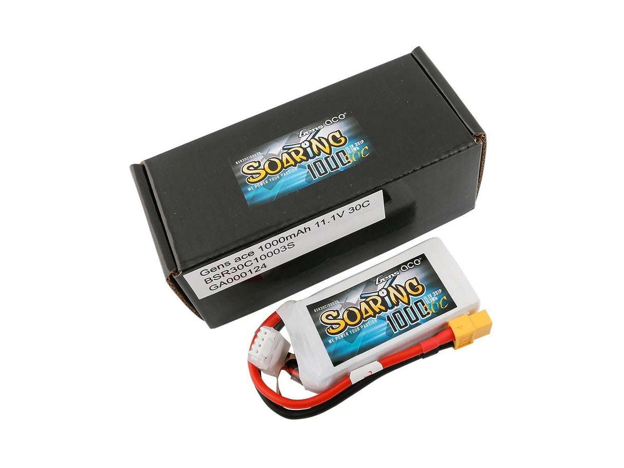 Gens Ace Li-Po 3S 11.1V 1000mAh 30C Soaring with XT60