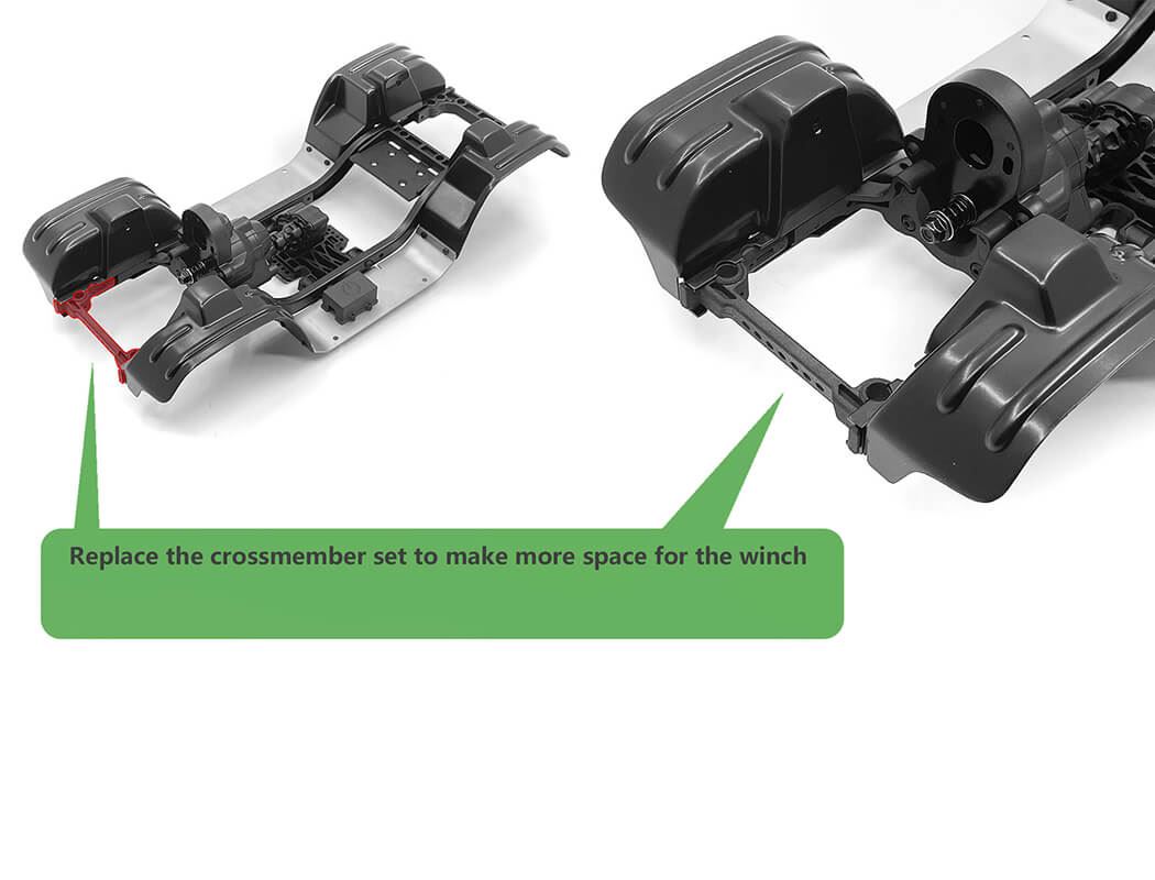 RC4WD STEEL TUBE FRONT BUMPER W/ FLOOD LIGHTS FOR MST 4WD OFF-ROAD CAR KIT W/ J4 JIMNY BODY