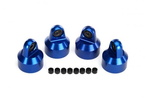TRAXXAS Shock caps, alum (blue-anodised), GTX shocks (4)