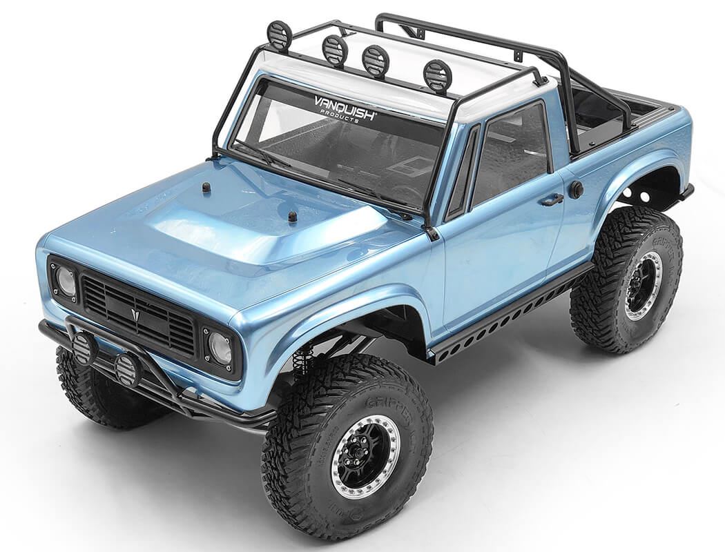 RC4WD EXTERIOR STEEL ROLL CAGE W/ LIGHTS FOR VANQUISH VS4-10 ORIGIN HALFCAB BODY (BLACK)