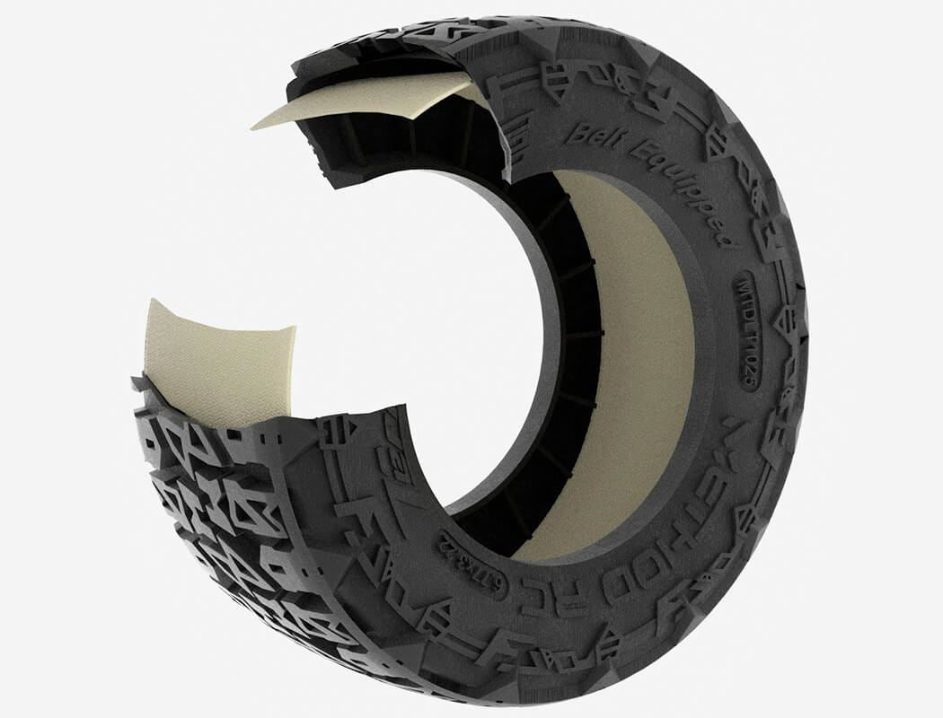 METHOD TERRAFORM BELTED 1/8 MT TYRES ON ARRAY RIMS