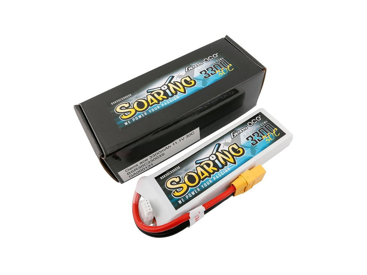 Gens Ace Li-Po 3S 11.1V 3300mAh 30C Soaring with XT90