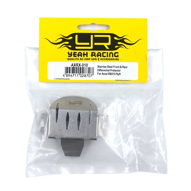 Yeah Racing Stainless Steel Front & Rear Differential Protector For Axial RBX10 Ryft