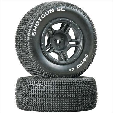 DURATRAX Shotgun SC Tire C2 Mntd Blk Slash Blitz SCRT10 (2)