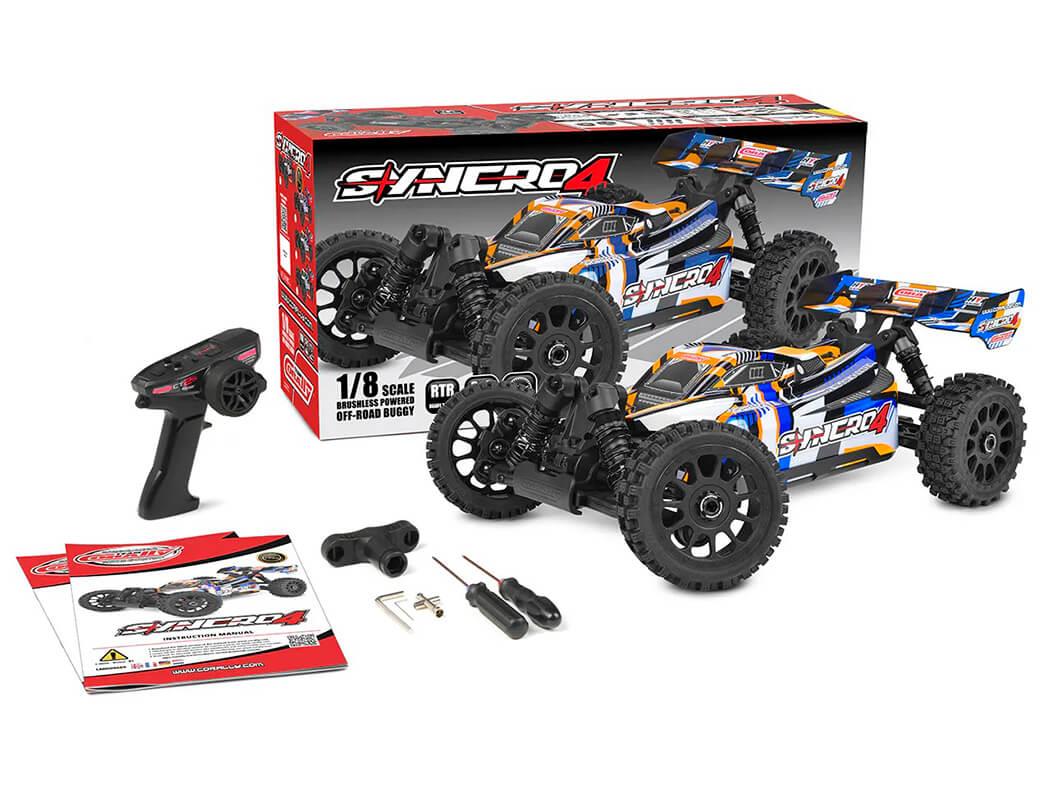 Corally Syncro-4 Brushless 4S Basher Buggy Rtr - Orange/Blue