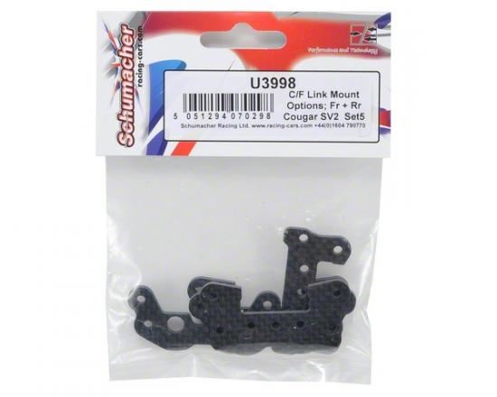 Schumacher C/F Link Mount Options; Fr + Rr Cougar SV2 Set5