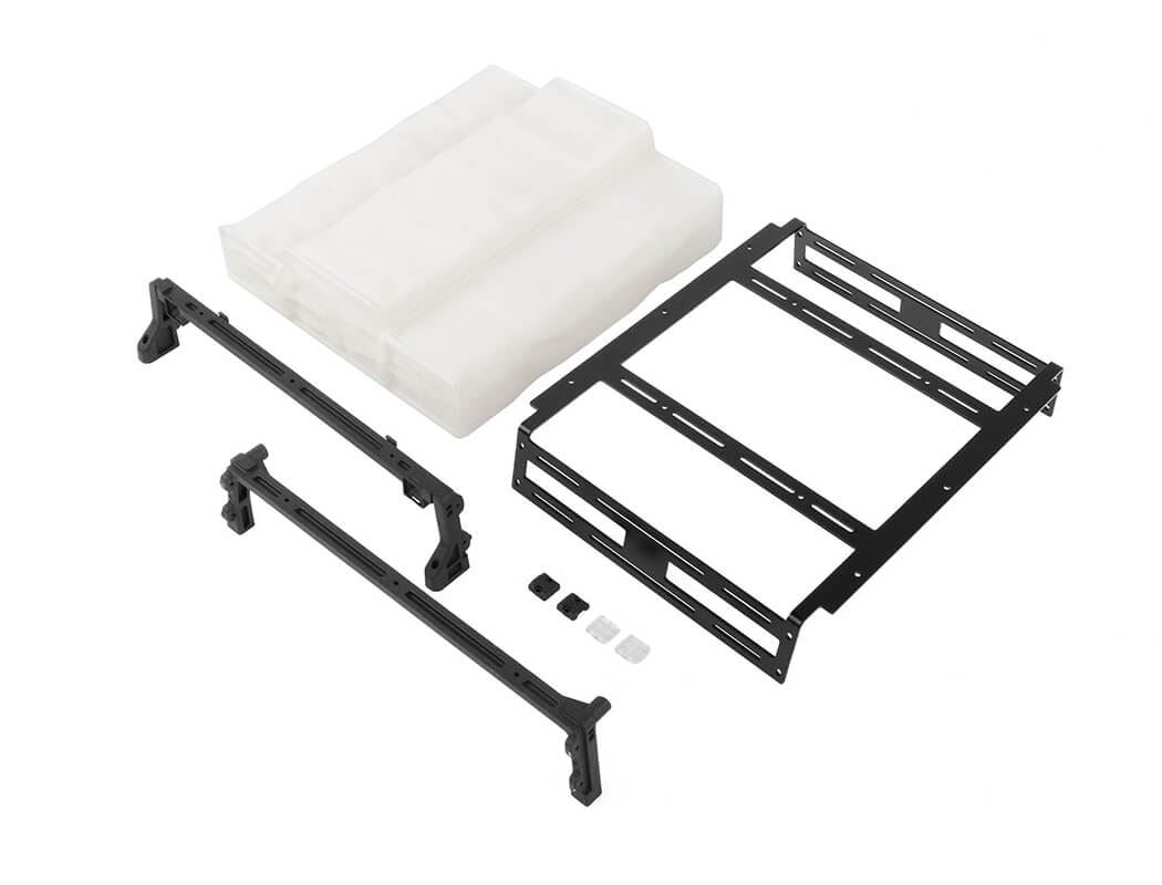 RC4WD OVERLAND BED RACK W/ ROOFTOP TENT FOR AXIAL 1/10 SCX10 III JEEP JT GLADIATOR