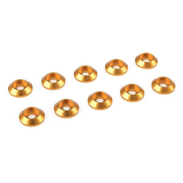 Corally Aluminium Washer For M3 Button Head Screws Od=10mm Gold 10Pcs