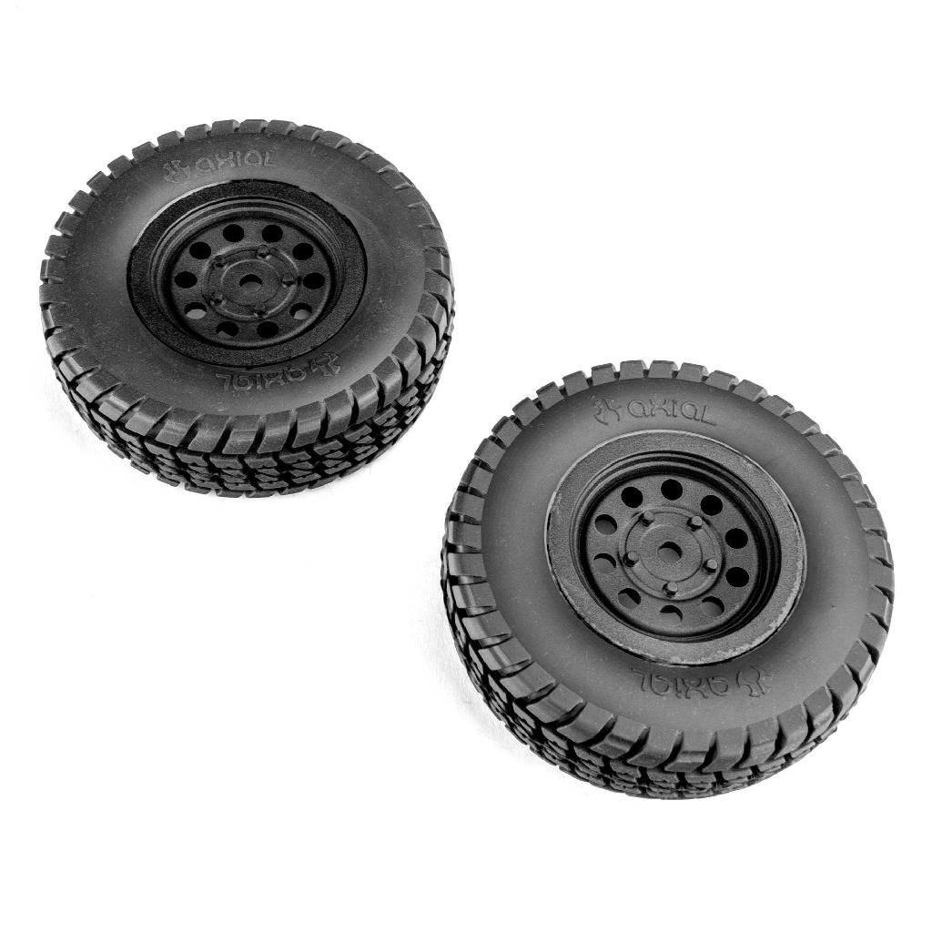 Axial Tire & Wheel Set, Mounted (2): Scx10 Trailer