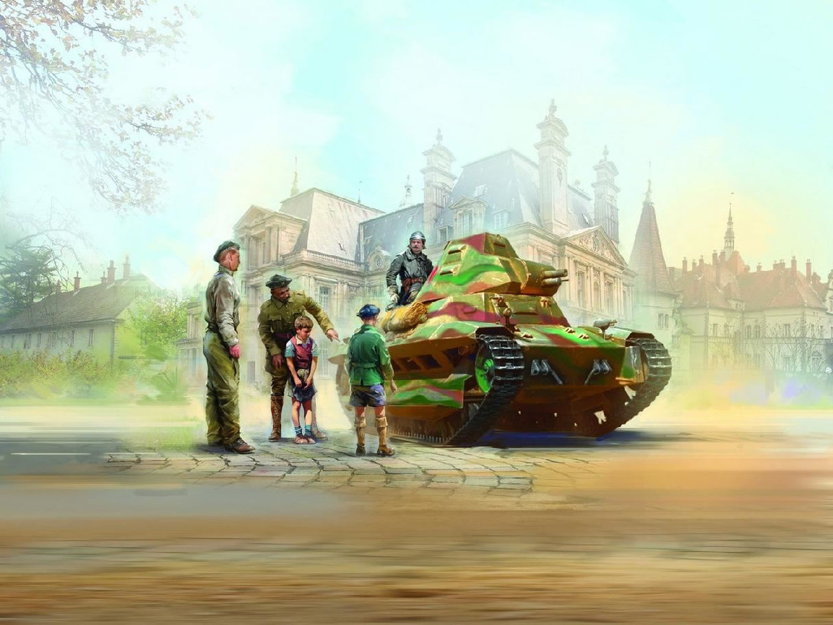 Icm Fcm 36 With French Tank Crew 5 Figures