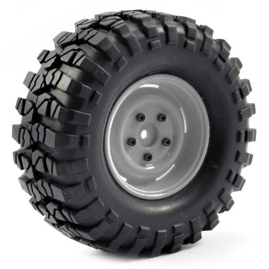 FASTRAX 1:10 CRAWLER SAWBLOCK 1.9 SCALE WHEEL ø108MM TYRE (GREY)