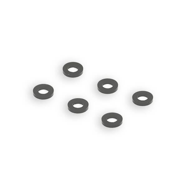 Centro Black M3 Flat Washer 5.75mm X 1.0mm (6)