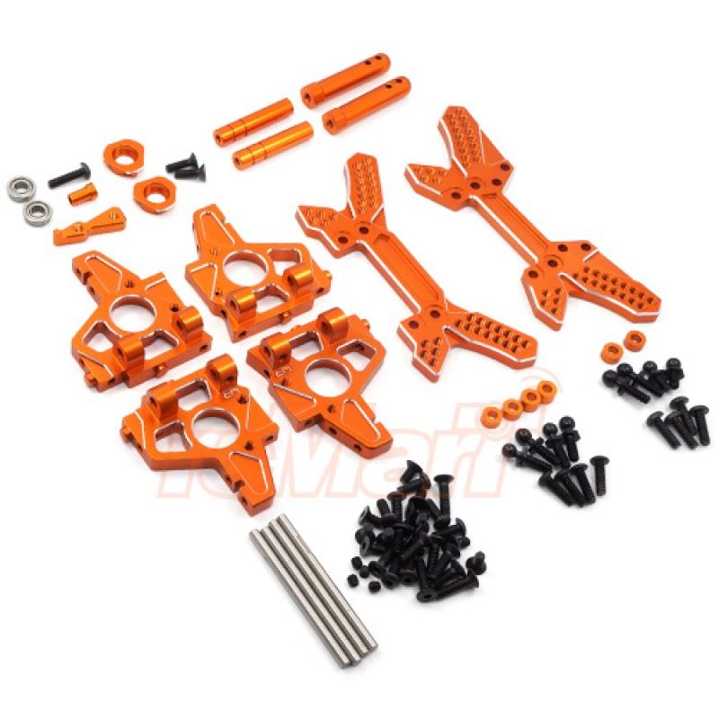 Yeah Racing Aluminum Endurance Conversion Kit For HPI Sprint 2 Orange