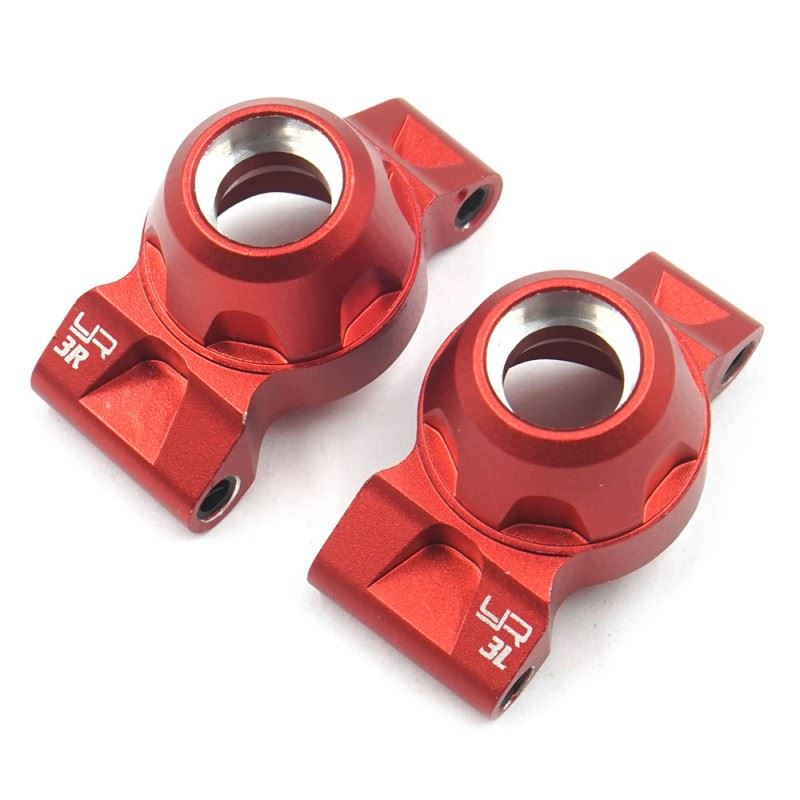 Yeah Racing Aluminum Rear Hub Set For Tamiya TT-01/ TT-01E Red